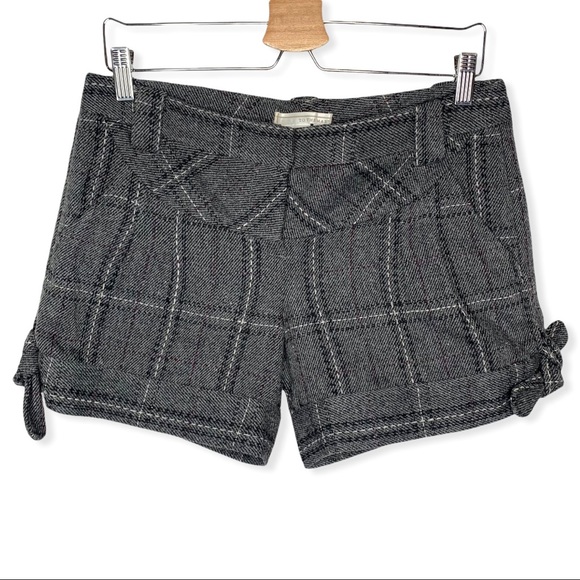 To the Max Pants - To The Max Gray Check School Girl Shorts Wool Blend Dark Academia Plaid Size 6